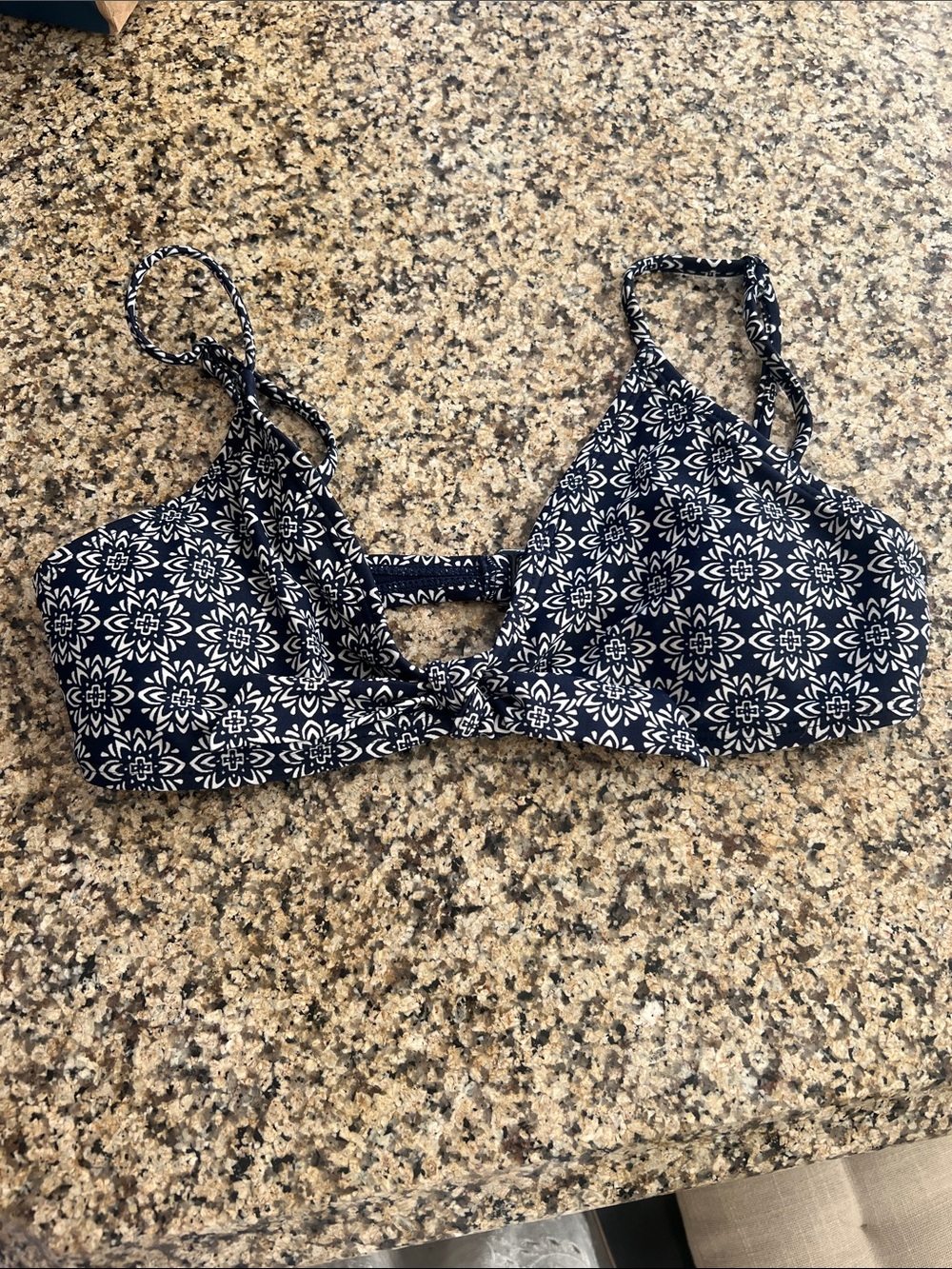 Gap Navy Floral Print bikini top